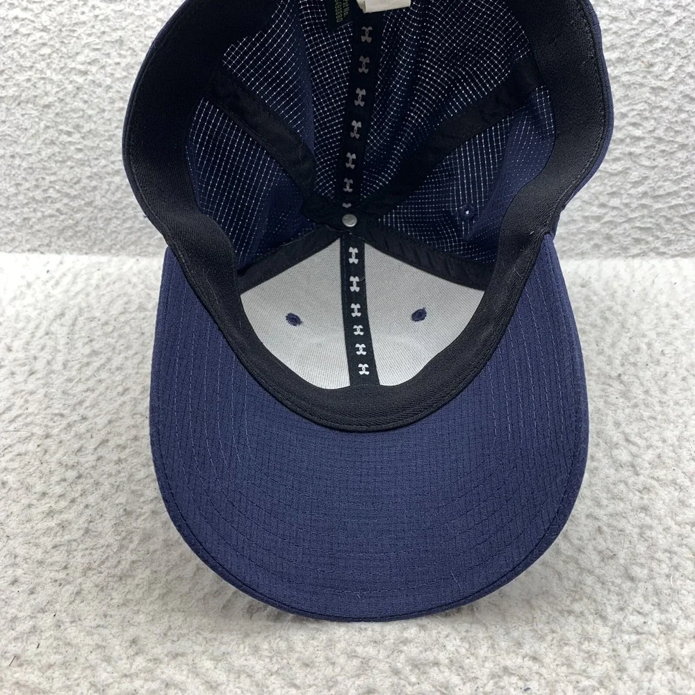 Under Armour Golf Fitted Hat Mens Size L/XL Navy Blue Vented Sports Athletic Dad